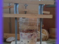 wood shop made cheese press