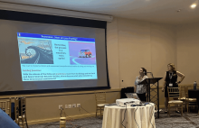 Ashley Green and Sarah English presenting a slideshow at STANYS conference 2024