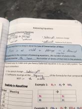 Balancing Chemical Equations spread