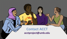 image of 4 people sitting at table together