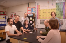 ACCT team members gathered around a table