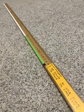 Meter stick marked with tape to illustrate the partial pressures of various gases in the Earth’s atmosphere