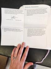 open page of Molarity Simulation in Solutions INB