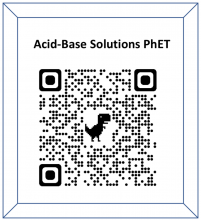 PhET QR code image for Acid Base Solutions simulation