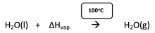 vaporization of water equation at 100 degrees C